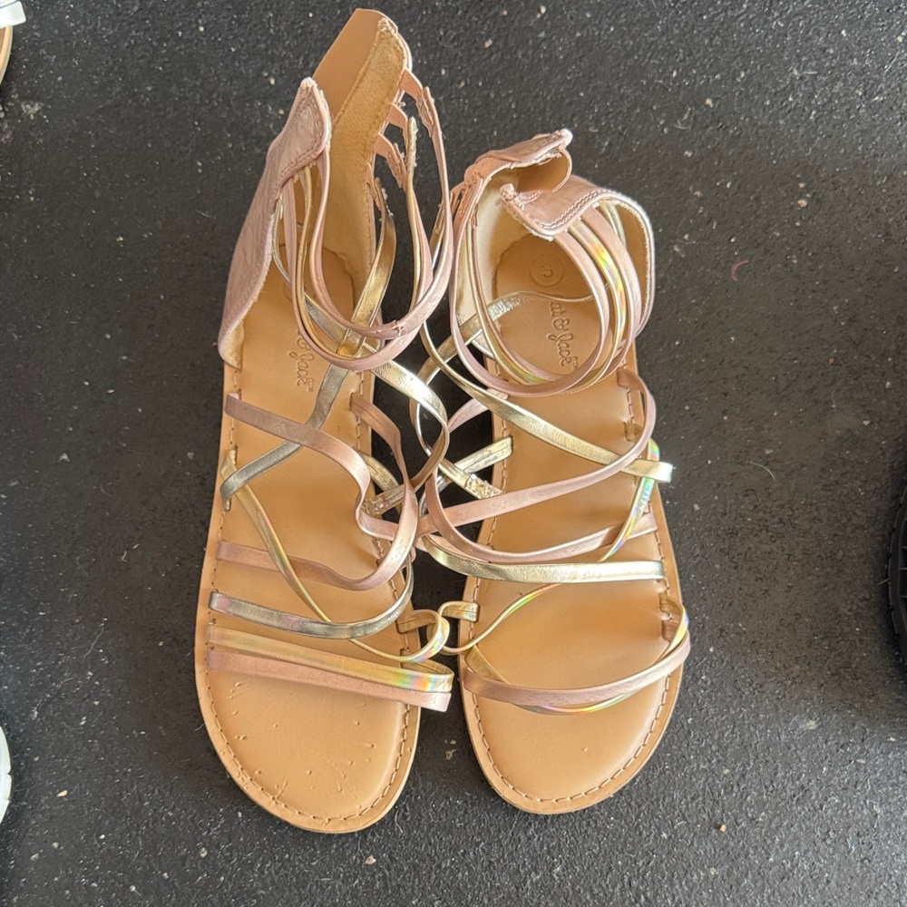 Cat & Jack Kids' Sandals - Tan and Iridescent